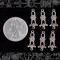 Antiqued Silver Plated Brass Dainty Trellis Floral Connectors - Set of Six - S-2C18